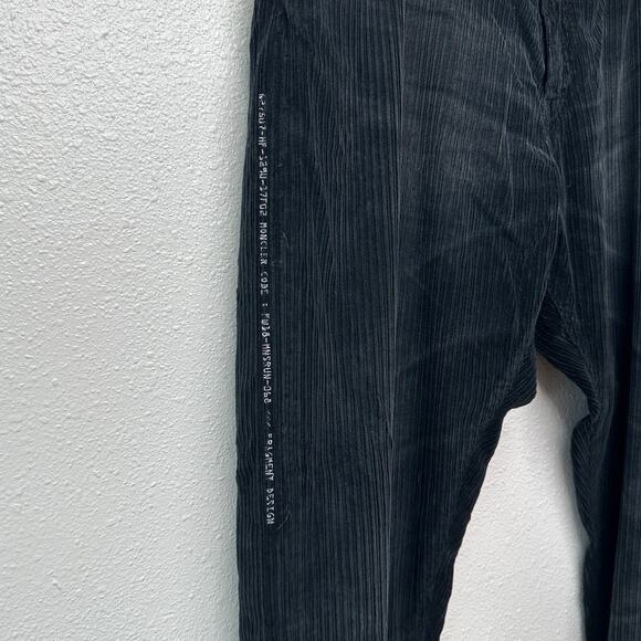 NWT Moncler 7 Fragment Corduroy Pants Black Men’s 48 Side Code Print - Picture 2 of 14